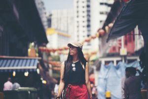 young woman looking for best moneylender providing payday loans in chinatown