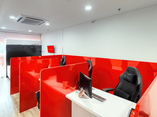 The well-designed interior of Soon Seng Credit’s legalised money lender office, featuring a professional and client-focused setting.