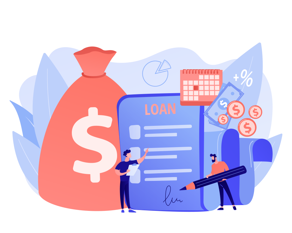 You can borrow up to 6 times your monthly salary.
